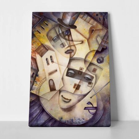 Πινακας σε καμβά THEATER MASKS - Αφηρημενα και Abstract