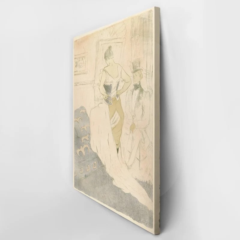 Πινακας σε καμβά TOULOUSE LAUTREC - FASTENING A CORSET