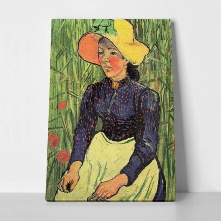 Πινακας σε καμβά VAN GOGH - YOUNG PEASANT WOMAN WITH STRAW HAT - Vincent Van Gogh Sticky 1