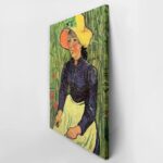 Πινακας σε καμβά VAN GOGH - YOUNG PEASANT WOMAN WITH STRAW HAT