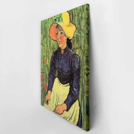 Πινακας σε καμβά VAN GOGH - YOUNG PEASANT WOMAN WITH STRAW HAT - Vincent Van Gogh Sticky 3