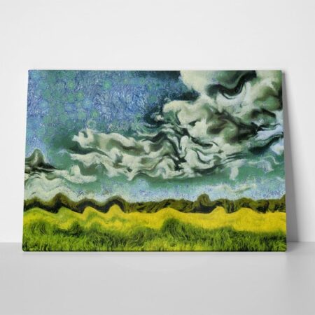 Πινακας σε καμβά VAN GOGH STYLE MEADOW - Vincent Van Gogh