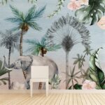 Αυτοκόλλητη Ταπετσαρία τοίχου WATERCOLOR JUNGLE