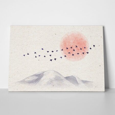 Πινακας σε καμβά WATERCOLOR MOUNTAIN - Βουνα