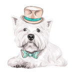 Πίνακας σε καμβά WEST HIGHLAND WHITE TERRIER HIPSTER
