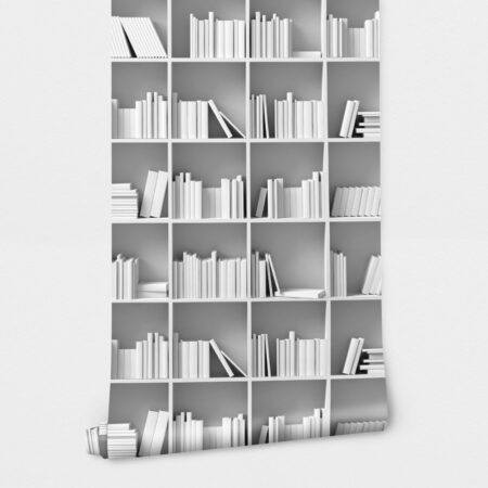 Αυτοκόλλητη Ταπετσαρία τοίχου WHITE BOOKS - Μοτίβα Sticky 2