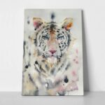 Πινακας σε καμβά WHITE TIGER WATERCOLOR