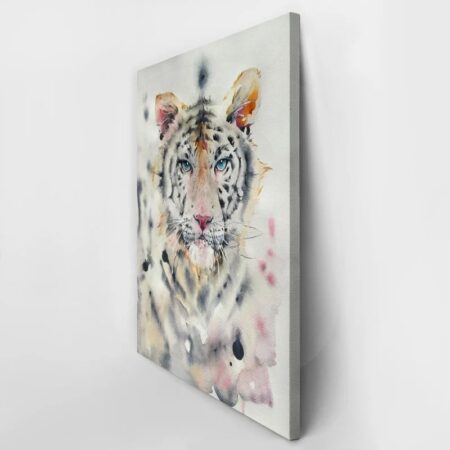 Πινακας σε καμβά WHITE TIGER WATERCOLOR - Ζωα Sticky 2