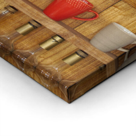Πινακας σε καμβά WOODEN SHELVES - Food and Drink Sticky 1