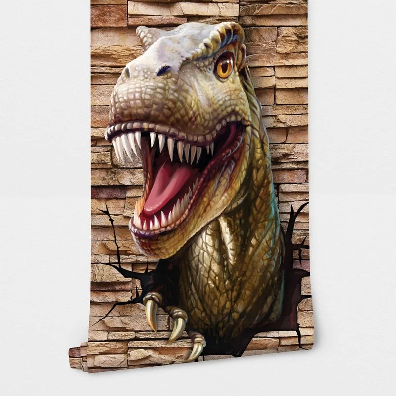 Αυτοκόλλητη Ταπετσαρία τοίχου DINO BREAKING WALL