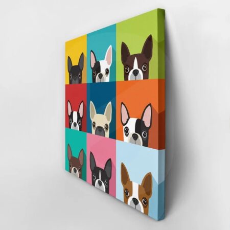 Πίνακας σε καμβά BOSTON TERRIER DOG FULL COLOR - Σκυλοι Sticky 2