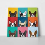 Πίνακας σε καμβά BOSTON TERRIER DOG FULL COLOR