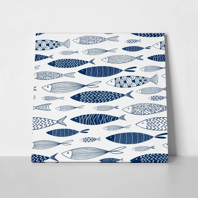 Πίνακας σε καμβά FISH PATTERN 1