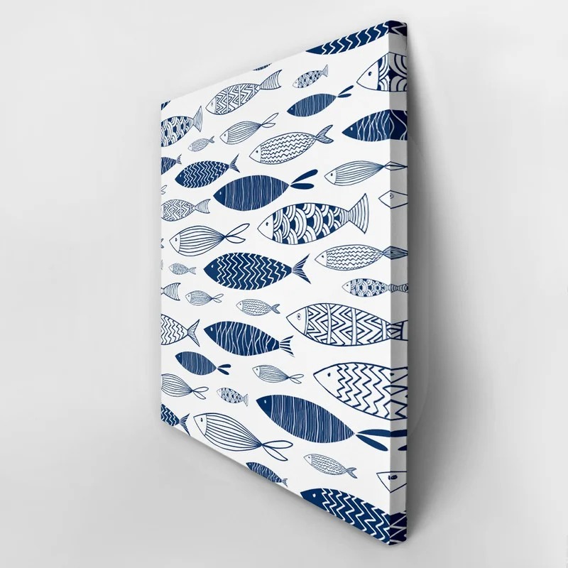 Πίνακας σε καμβά FISH PATTERN 1