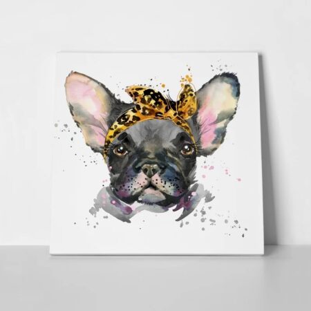 Πίνακας σε καμβά FRENCH BULLDOG WATERCOLOR CUTE