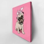 Πίνακας σε καμβά PUPPY PUG HEADBAND