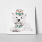 Πίνακας σε καμβά WEST HIGHLAND WHITE TERRIER HIPSTER