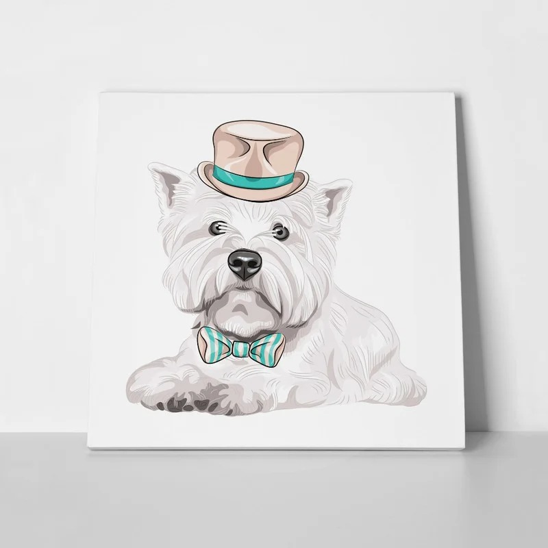 Πίνακας σε καμβά WEST HIGHLAND WHITE TERRIER HIPSTER