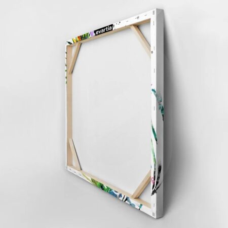 Πίνακας σε καμβά ZEBRA EXOTIC TROPICAL WATERCOLOR - Ζεμπρες Sticky 3