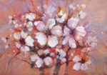 Πινακας σε καμβά ALMONDS BLOSSOM HANDMADE PAINTING BOUQUET