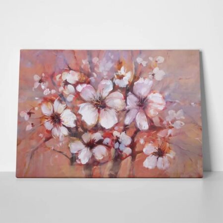 Πινακας σε καμβά ALMONDS BLOSSOM HANDMADE PAINTING BOUQUET - Ανθη Δεντρων