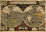 Πινακας σε καμβά ANCIENT WORLD MAP