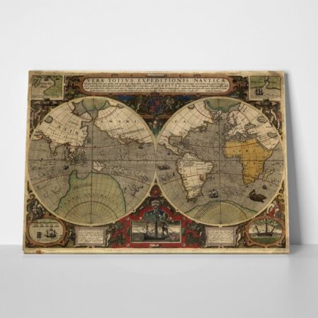Πινακας σε καμβά ANCIENT WORLD MAP - Χαρτες