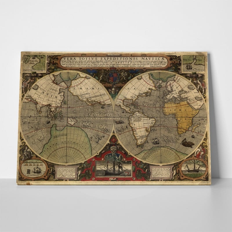 Πινακας σε καμβά ANCIENT WORLD MAP