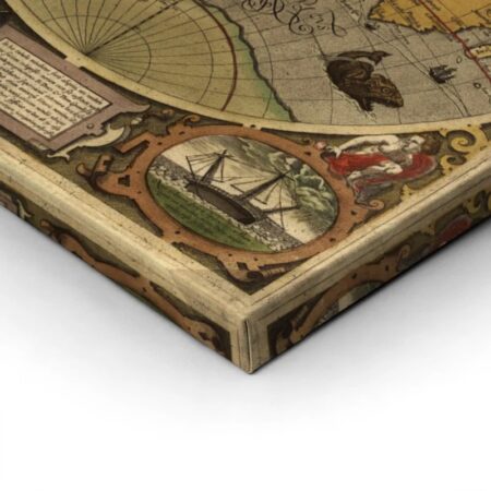 Πινακας σε καμβά ANCIENT WORLD MAP - Χαρτες Sticky 1