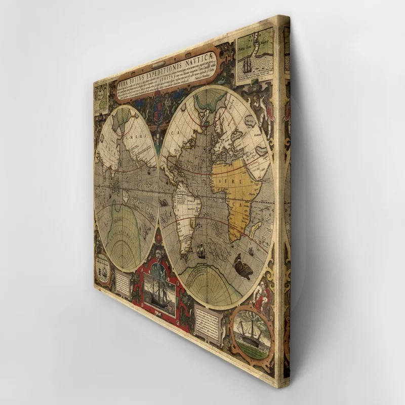 Πινακας σε καμβά ANCIENT WORLD MAP