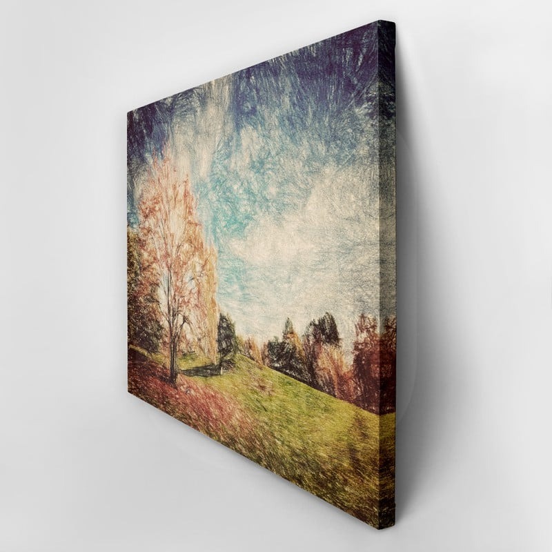 Πινακας σε καμβά AUTUMN PARK VINTAGE ART