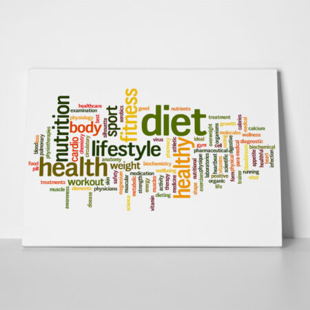 Πινακας σε καμβά HEALTH - Typography
