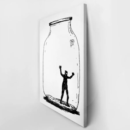 Πινακας σε καμβά MAN IN JAR - Πορτραιτα και Φιγουρες Sticky 3