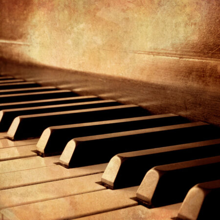 Πινακας σε καμβά OLD PIANO - Πιανο - Πληκτροφορα οργανα Sticky 4