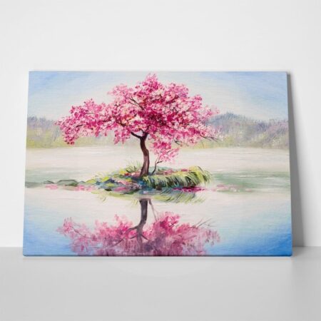 Πινακας σε καμβά ORIENTAL CHERRY TREE - Ανθη Δεντρων