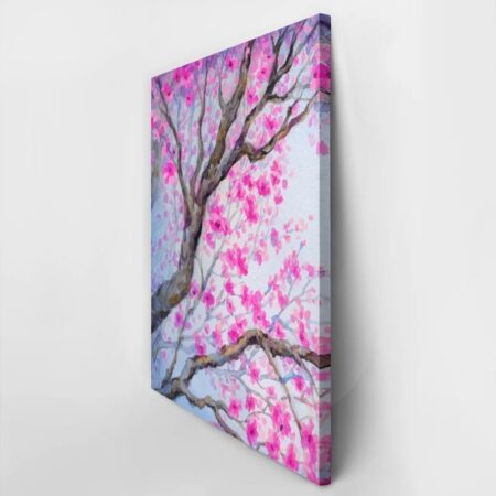 Πινακας σε καμβά PINK FLOWERY ORCHARD YARD - Ανθη Δεντρων Sticky 3
