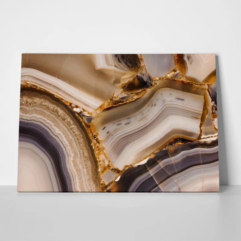 Πινακας σε καμβά POLISHED AGATE MACRO