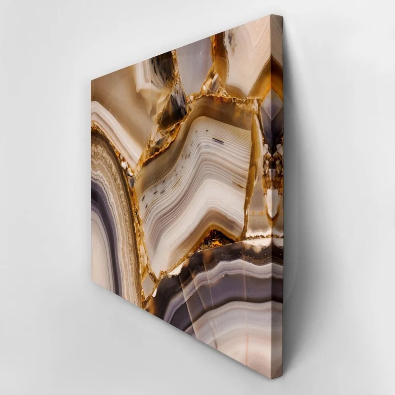 Πινακας σε καμβά POLISHED AGATE MACRO