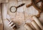 Πινακας σε καμβά STILL LIFE VINTAGE MAP