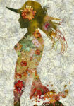 Πινακας σε καμβά WOMAN FLOWER HAT