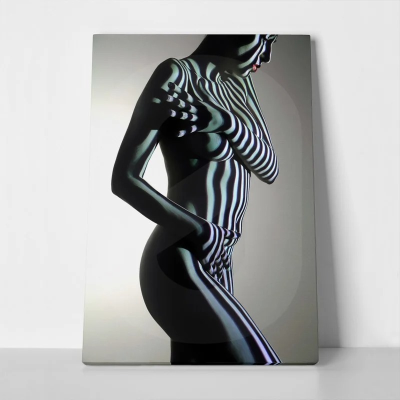 Πινακας σε καμβά ZEBRA PATTERN ON WOMAN