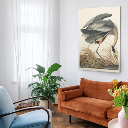 Πινακας σε καμβά AUDUBON GREAT BLUE HERON - Πουλια