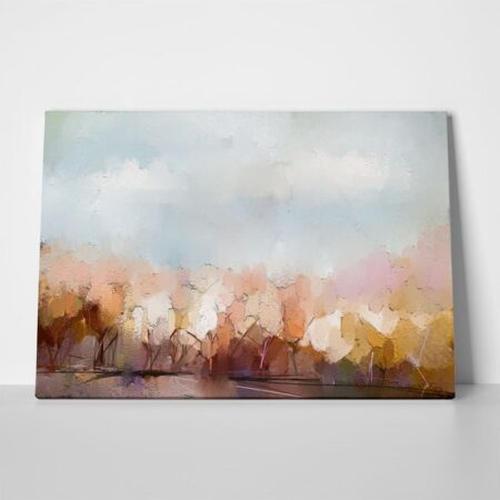 Πινακας σε καμβά AUTUMN TREES OIL PAINTING - Δασος Sticky 1