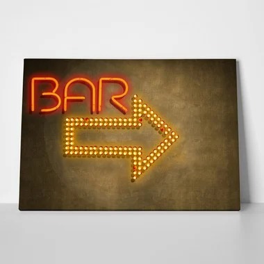 Πινακας σε καμβά BAR SIGN - Μοδα και Διασκεδαση