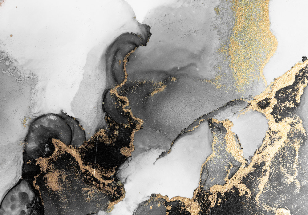 OUTLET Πινακας σε καμβά BLACK GOLD ABSTRACT 100cm x 65cm