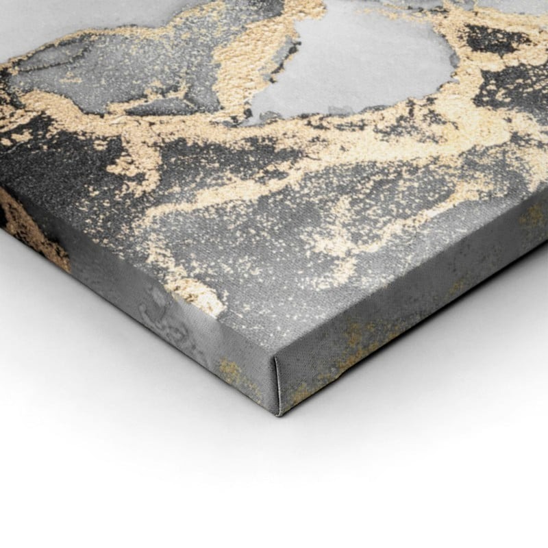 Πινακας σε καμβά BLACK GOLD ABSTRACT
