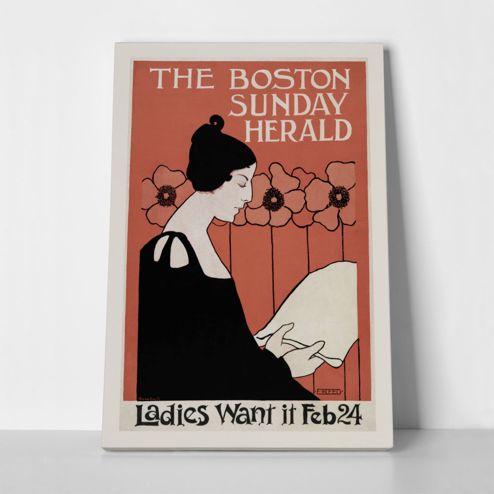 Πινακας σε καμβά BOSTON SUNDAY HERALD