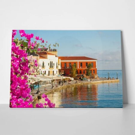 Πινακας σε καμβά CHANIA HARBOUR - Παραθαλασσιες πολεις και χωρια