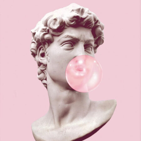 Πινακας σε καμβά DAVID BUBBLE GUM - Michelangelo Sticky 5