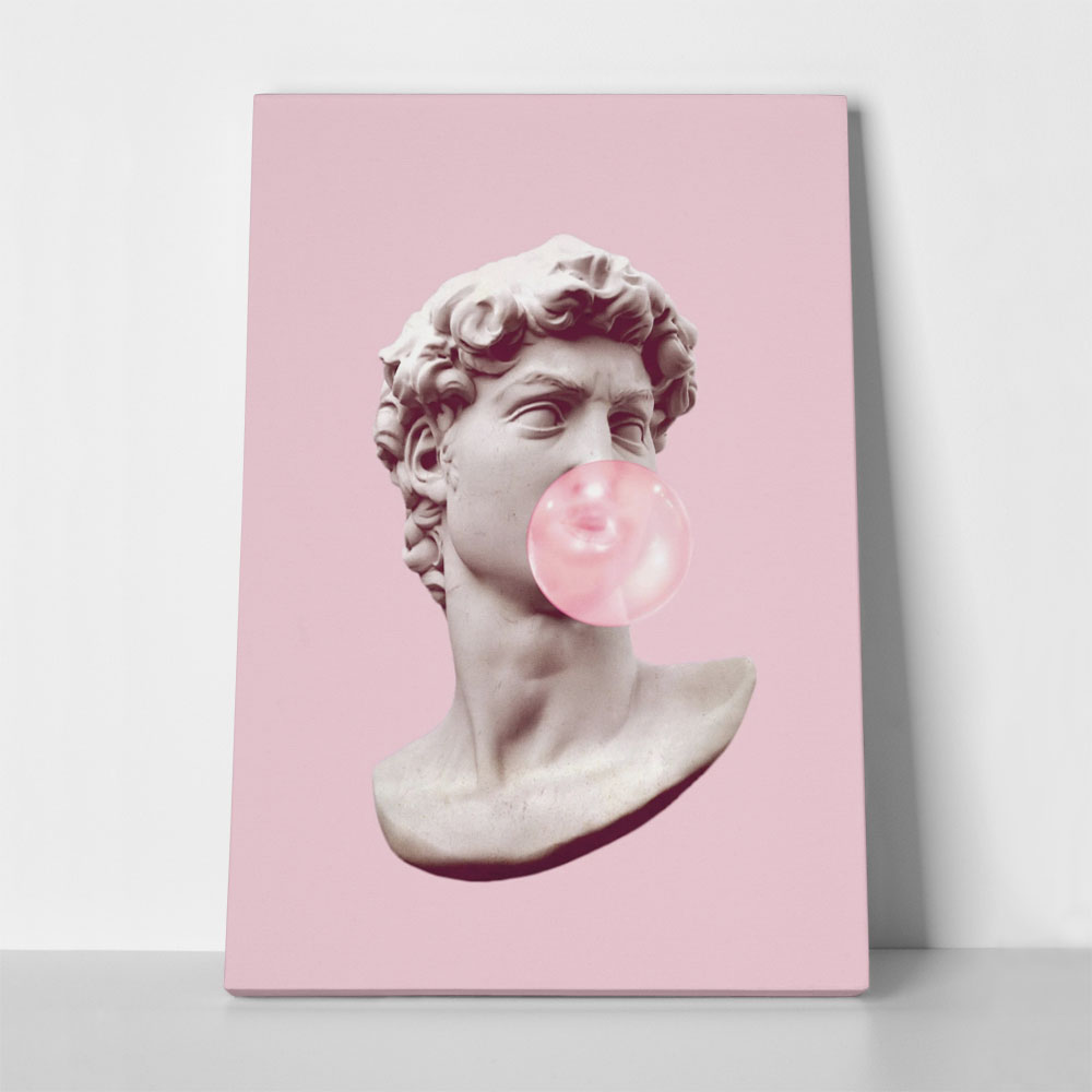 Πινακας σε καμβά DAVID BUBBLE GUM